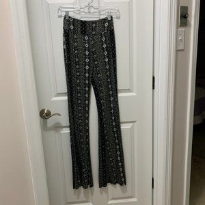 Patterned Flare Pants